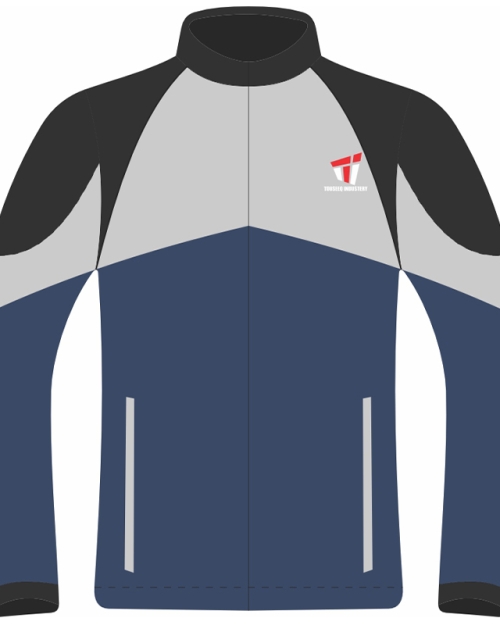 Midnight Storm Riding Jacket – White & Navy Slate