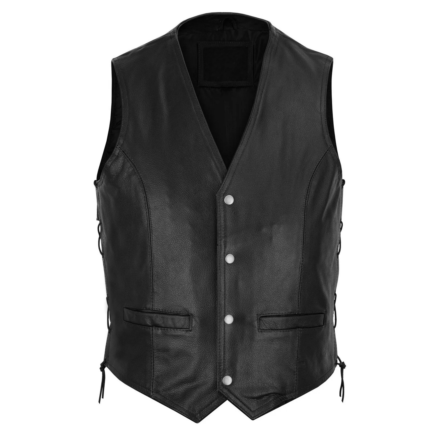 Black Leather Vest - Minimal & Modern