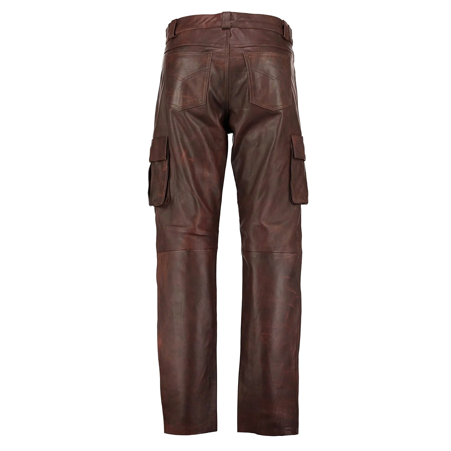 Slim-Fit Reddish Leather Pant - Image 2