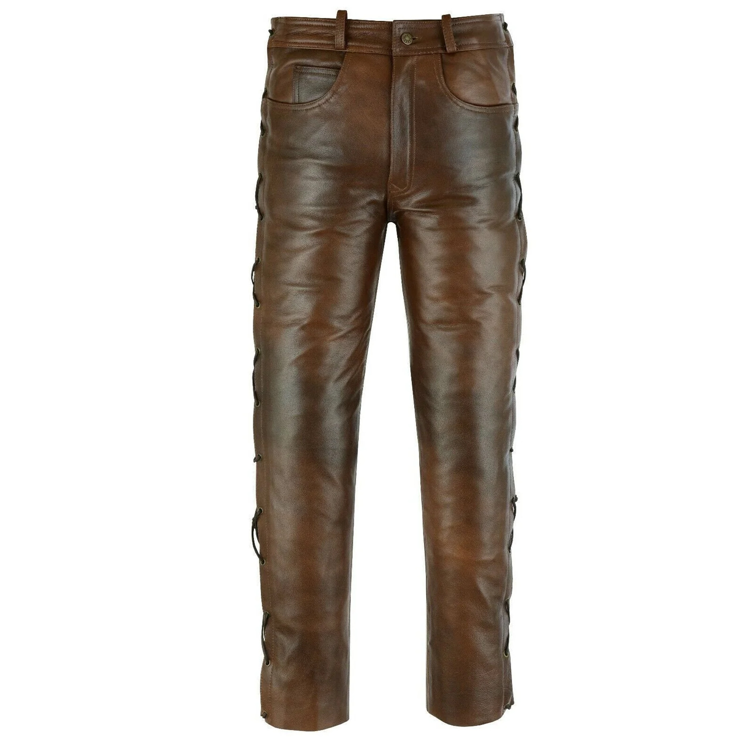 Vintage Brown Leather Pant