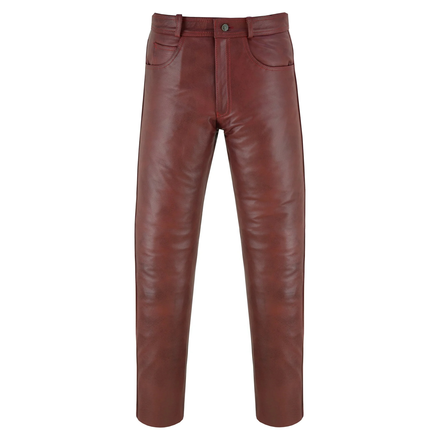 Reddish Brown Leather Pants